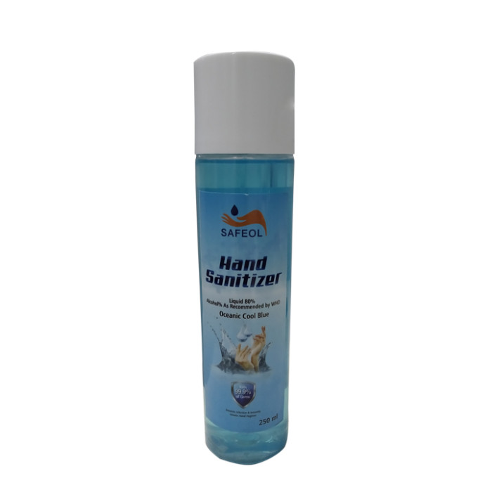 SAFEOL HAND SANITIZER LIQUID 80% 250ML SPRAY